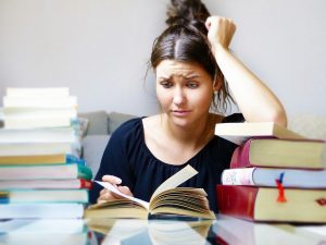 reading a book